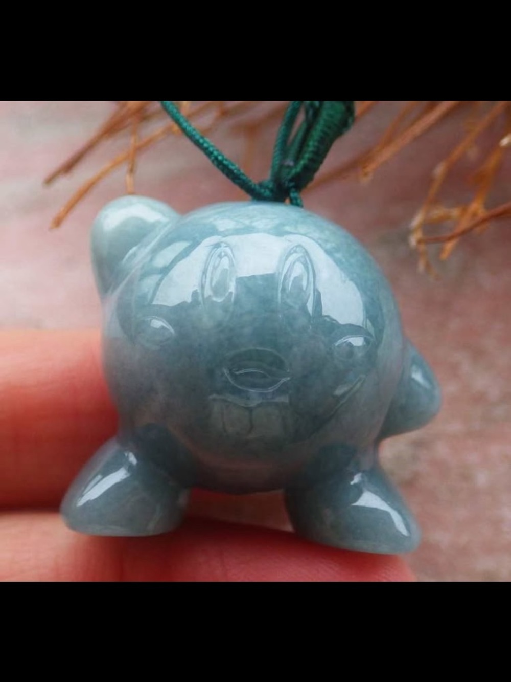 Certificate Jadeite jade cute Cartoon Green Pokemon Kirby circle Pendant